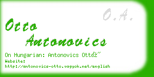 otto antonovics business card